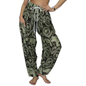 سروال حريمي على شكل فيل من LOFBAZ للنساء S-4XL Plus Yoga Boho Beach Lounge PJs in Kuwait
