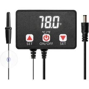 DaToo Aquarium Fan Temperature Controller Fish Tank Cooler Controller with Temperature Control(68-86 °F) Auto Start/Stop Measure Aquarium Temperature Suitable for 12V DC Plug-in Fans in Saudi Arabia