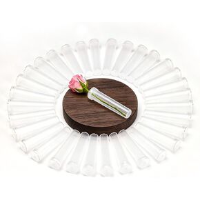 100 Pcs Clear Plastic Floral Water Tubes - 2.8 in Picks | 100-pack 2.8" clear vials, 0.16" cap hole, ideal for fresh flowers, wedding florist supplies, plant propagation in Saudi Arabia