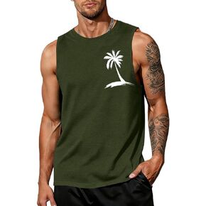Tank Tops Men Hawaiian Print Muscle Shirts Sleeveless Graphic T-Shirts Big and Tall Summer Beach Vacation Cool Tops in Saudi Arabia