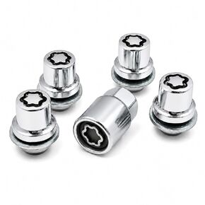00276-00900 Wheel Lock Lug Nuts Set M12 x 1.5, Chrome Anti-Theft Security Wheel Locks Compatible with Toyota Camry Corolla Highlander RAV4 Tacoma Sienna & Lexus RX350 ES350 (Set of 4 Locks + 1 Key in Saudi Arabia