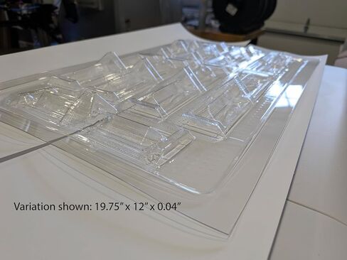 Clear PETG Sheets (20-Pack of 12" x 8" x 0.04") Transparent Plastic Panels for DIY, Vacuum Forming, and Enclosures in Kuwait