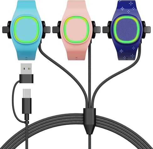 ZOOROO 3-in-1 Charger Compatible with Disney-Magic Band Charger | USB-C and USB-A, Portable Charger for MagicBand+，Disney-Essentials in Kuwait