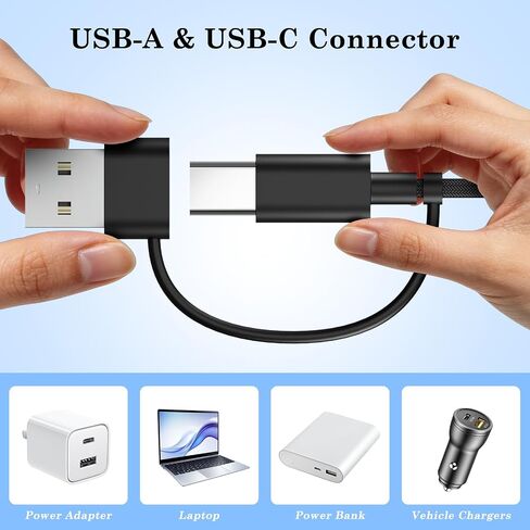 ZOOROO 3-in-1 Charger Compatible with Disney-Magic Band Charger | USB-C and USB-A, Portable Charger for MagicBand+，Disney-Essentials in Kuwait