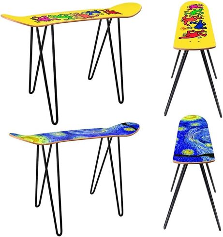 Hairpin Table Legs 20 Inch Set of 2- Skateboard Deck Table Conversion Kit, Steel in Kuwait