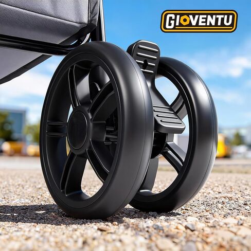 𝟐𝟎𝟐𝟓 𝐔𝐩𝐠𝐫𝐚𝐝𝐞𝐝 Folding Shopping Cart with Wheels, 80lbs Multi Use Grocery Carts with 360° Wheels & Removable Tote Bag, Multifunctional Portable Personal Shopping Carts for Groceries, Black in Saudi Arabia