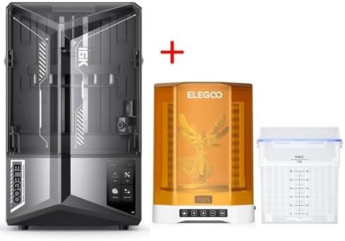 ELEGOO Saturn 4 Ultra 16K Resin 3D Printer and ELEGOO Mercury Plus V3.0 Wash and Cure Station in Kuwait