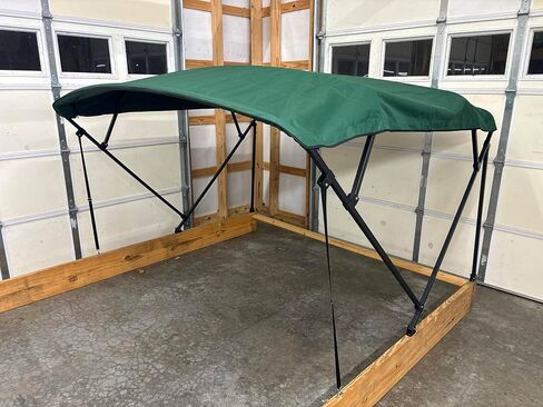 Cypress Rowe Outfitters Dark Forest Green Replacement Bimini Top Canvas with Storage Boot, 8' Long x 8.5' Wide, 16oz, 4 Bow, fits 97-103" Wide, Zippered Sleeves, Navigation Light Cutout in Kuwait
