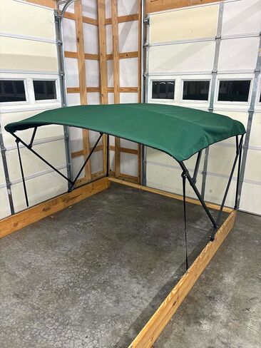 Cypress Rowe Outfitters Dark Forest Green Replacement Bimini Top Canvas with Storage Boot, 8' Long x 8.5' Wide, 16oz, 4 Bow, fits 97-103" Wide, Zippered Sleeves, Navigation Light Cutout in Kuwait