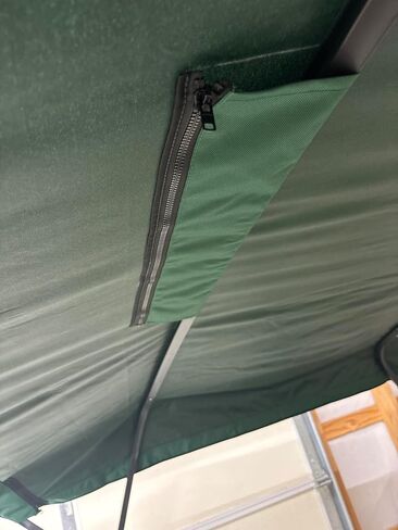 Cypress Rowe Outfitters Dark Forest Green Replacement Bimini Top Canvas with Storage Boot, 8' Long x 8.5' Wide, 16oz, 4 Bow, fits 97-103" Wide, Zippered Sleeves, Navigation Light Cutout in Kuwait