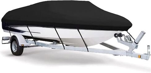 Boat Cover for Boston Whaler Sport 110/TENDER 110 11' 2010-2021, All-Weather Trailerable Boat Cover, Water-Resistant Oxford Fabric for V-Hull, Tri-Hull Boats in Kuwait