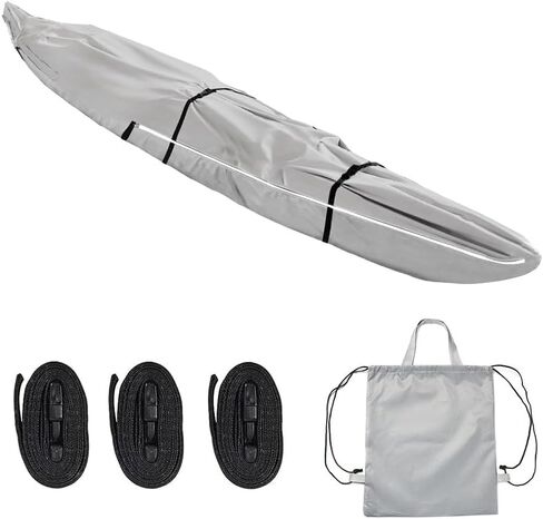 Blueshyhall 420D Heavy Duty Kayak Cover 18FT - Waterproof UV Protection, Fits for Kayaks/Canoes/SUPs/Boats/Paddle Boards, Indoor/Outdoor Storage in Kuwait