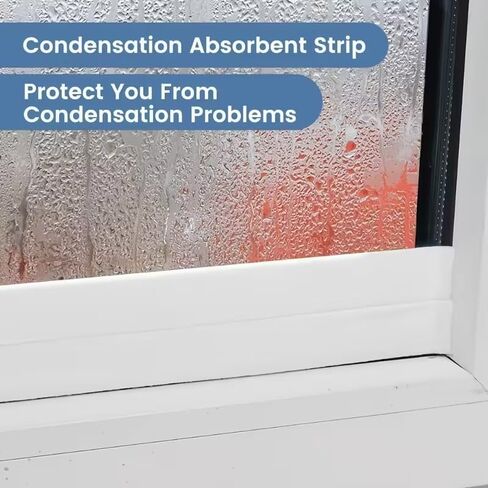 Anti-Condensation Window Tape for RV, Cars & Boats - Moisture Absorbing Butyl Strip, 1.18" x 78.74" (3cm x 2m), White - Stops Window Fogging and Drips in Kuwait