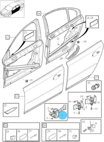 Car Door Hinges for Volvo for V70 XC70 S80 XC60 Front Left Right Door Hinge Door Check Strap Stopper Limiter Door Stopper 31298466 in Kuwait