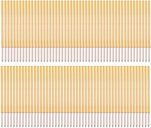 Test Needle 100 Pcs P100-B1 Spring Test Probe Pogo Pin Test Tools Dia 1.36mm Length 33.35mm Round Head Pin for Printed Circuit Board, Gold+silver in Kuwait