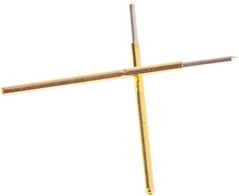 Test Needle 100 Pcs P100-B1 Spring Test Probe Pogo Pin Test Tools Dia 1.36mm Length 33.35mm Round Head Pin for Printed Circuit Board, Gold+silver in Kuwait