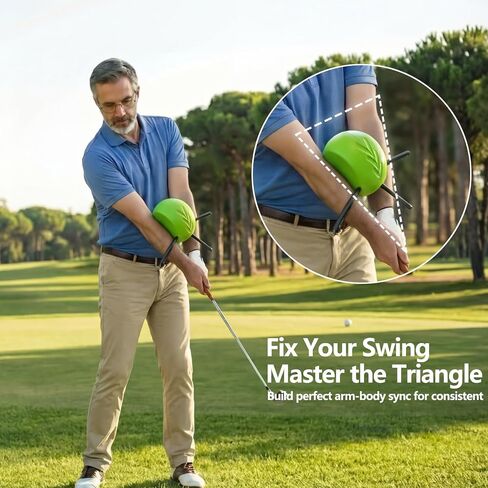 The Connector Golf Swing Trainer Arm Body Sync Indoor Outdoor | Posture correction & muscle memory training, For all skill levels, Home driving range or golf course in Kuwait
