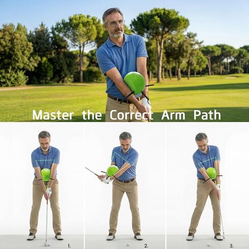 The Connector Golf Swing Trainer Arm Body Sync Indoor Outdoor | Posture correction & muscle memory training, For all skill levels, Home driving range or golf course in Kuwait