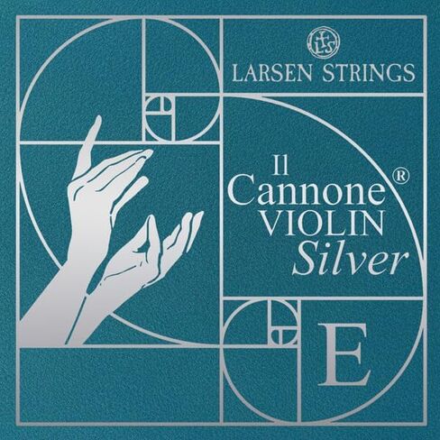 سلاسل لارسن - أوتار الكمان 4/4 - Il Cannone Silver - سلسلة واحدة E فضية: فولاذ كروم، كرة/حلقة، كرة قابلة للإزالة in Kuwait
