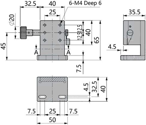 Fafeicy Manual Trimming Platform, Aluminum Alloy Zaxis Linear Stage with 0.01mm Precision for Optical Instruments and Microscopes, Table Size in Kuwait