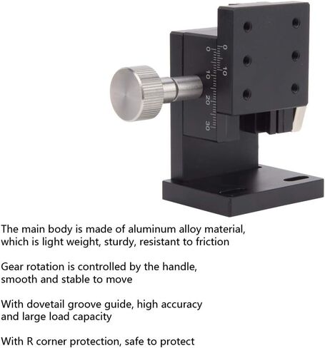 Fafeicy Manual Trimming Platform, Aluminum Alloy Zaxis Linear Stage with 0.01mm Precision for Optical Instruments and Microscopes, Table Size in Kuwait