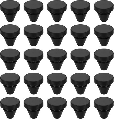 uxcell 8Pcs Snug Plugs, Rubber Hole Plugs Round Soft Flexible Stopper Fit 32mm (1.26 Inch) Hole Dia., Waterproof Silicone Plug for Round Holes Sealing Kitchen Furniture, Black in Kuwait