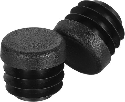 uxcell 10 Pcs Plastic Hole Plugs, 0.75"(19mm) OD Round Ribbed Tubing End Caps Fit 1-3mm Tube Thick, Furniture Leg Inserts for Metal Tubing Chair Table Legs in Kuwait