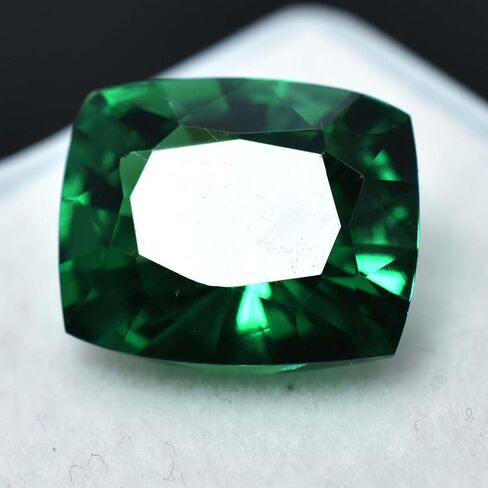10 Carat Natural Garnet Cushion Cut Green CERTIFIED Loose Gemstone Ring Size in Kuwait