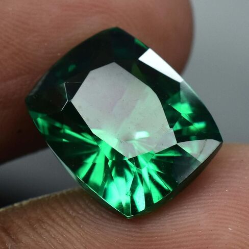 10 Carat Natural Garnet Cushion Cut Green CERTIFIED Loose Gemstone Ring Size in Kuwait