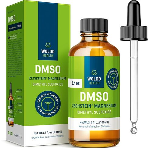 WoldoHealth DMSO 99.9٪ سائل من الدرجة الصيدلانية - 3.38 فلوريدا. أوقية | قطرات ثنائي ميثيل سلفوكسيد نقية، مذيب ذو رائحة منخفضة معتمد من FT-IR في زجاجة قطارة زجاجية in Kuwait