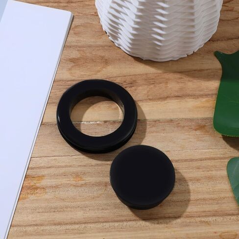 1.6 Inch Patio Table Umbrella Hole Ring and Cap, Standard Size Silicone Umbrella Hole Plug and Cap for Glass Patio Garden Beach Table (Black) in Kuwait