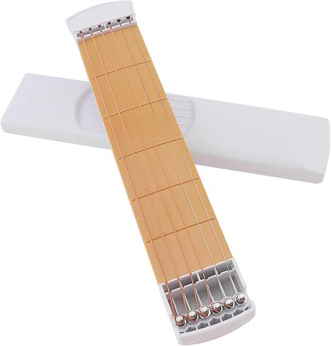 Guitar Chord Practice Tool for Beginner, Pocket Portable Trainer 6 Strings 6 Fret Fingerboard Tool Chord Practice Fretboar, with Tuning Wrench, Strings, Picks in Kuwait