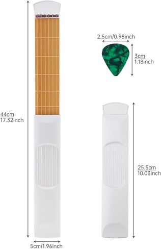 Guitar Chord Practice Tool for Beginner, Pocket Portable Trainer 6 Strings 6 Fret Fingerboard Tool Chord Practice Fretboar, with Tuning Wrench, Strings, Picks in Kuwait