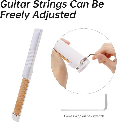 Guitar Chord Practice Tool for Beginner, Pocket Portable Trainer 6 Strings 6 Fret Fingerboard Tool Chord Practice Fretboar, with Tuning Wrench, Strings, Picks in Kuwait
