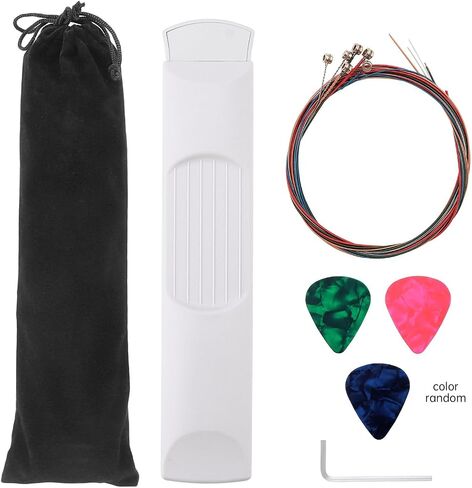 Guitar Chord Practice Tool for Beginner, Pocket Portable Trainer 6 Strings 6 Fret Fingerboard Tool Chord Practice Fretboar, with Tuning Wrench, Strings, Picks in Kuwait