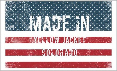 Made in Yellow Jacket, Colorado Decal Vinyl Bumper Sticker 5" in Kuwait