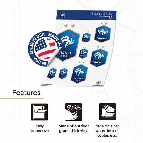 Desert Cactus French Football Federation Sticker Decal Vinyl FFF France Les Bleus Club Soccer Laptop Water Bottle Car Scrapbook (Type 3-1) in Kuwait