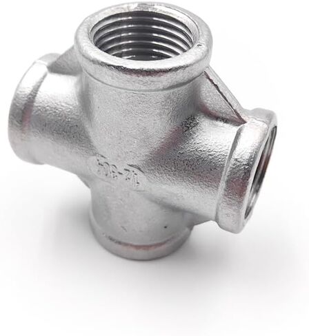 1pc 4-WAY 1-1/2" BSP elbow Butt 304 Stainless Steel Pipe Fittings Suitable Home Piping Fitting in Kuwait