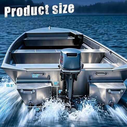 Boat Flotation Pods for Aluminum Boats, Marine Grade Aluminum Jon Boat Float Pods, Transom Float Pods for 14ft 15ft 16ft Boats, Weld-On Boat Float Pods with Extra Stern Buoyancy, Pair in Kuwait