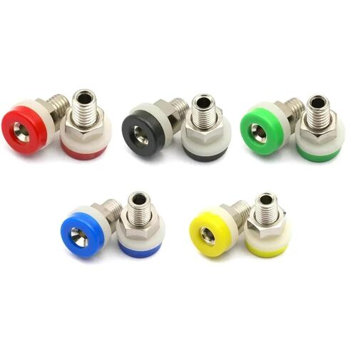 10pcs 2MM Banana Socket Binding Post Nut Banana Jack Electrical Connector Terminal Test Hole(8-18W,50PCS) in Kuwait