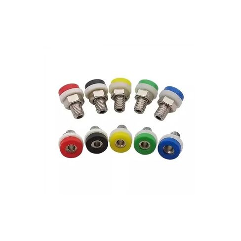 10pcs 2MM Banana Socket Binding Post Nut Banana Jack Electrical Connector Terminal Test Hole(8-18W,50PCS) in Kuwait