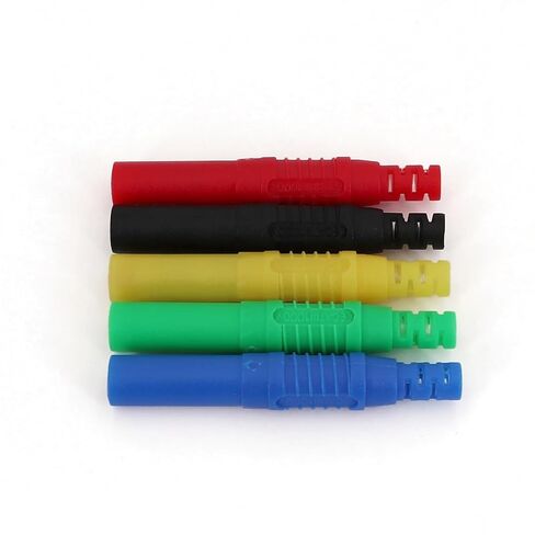 10Pcs Insulated Safety Straight 4mm Male Banana Plug Wire Solder Type Connector(6) in Kuwait
