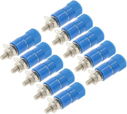 10PCS Terminal Blocks JS-910B JS-919 4mm Amplifier Terminal Connector Binding Post Banana Plug Jack Mount 5 Color JS 919 Test(Red x5 Black x5) in Kuwait