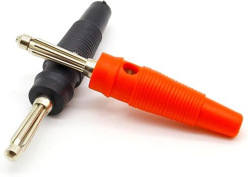5Pair/10Pcs Red and Black 4mm Solderless Side Stackable Banana Plug Connector Copper in Kuwait