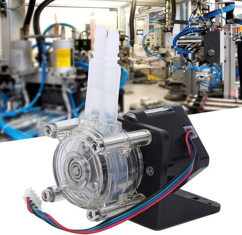 Qinlorgo G928SM 42 Stepper Motor Peristaltic Pump, Fast Loading Large 0-400mlmin Device, Transparent PC Cover with Food Grade Silicone Tube, Ideal for Lab Liquid Dosing in Kuwait