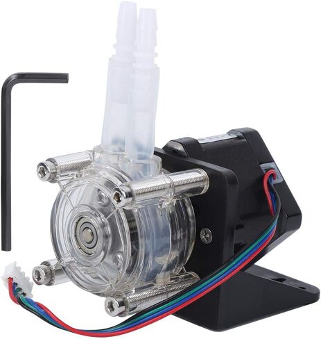 Qinlorgo G928SM 42 Stepper Motor Peristaltic Pump, Fast Loading Large 0-400mlmin Device, Transparent PC Cover with Food Grade Silicone Tube, Ideal for Lab Liquid Dosing in Kuwait