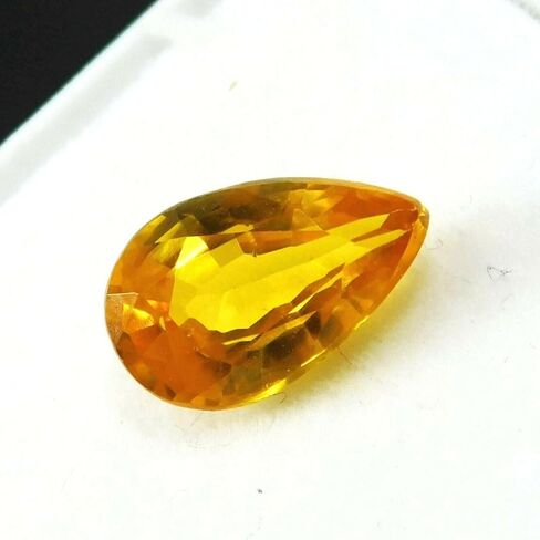 10.56 Ct NATURAL yellow Sapphire Pear Shape Ring Size CERTIFIED Loose Gemstone in Kuwait