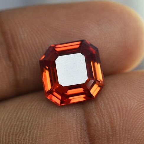 CERTIFIED Natural ORANGE Sapphire 6.20 Ct Mind Blowing SQUARE CUT Gemstones in Kuwait