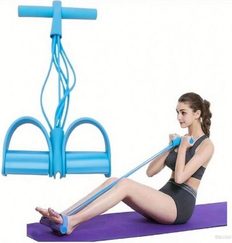 Multifunction Tension Rope, 6-Tube Elastic Yoga Pedal Puller Resistance Band, Natural Latex Tension Rope Fitness Equipment in Kuwait