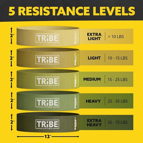 Fabric Resistance Bands for Working Out - Booty Bands for Women and Men - Exercise Set for Legs and Butt - Fitness Bands (Set of 8) in Kuwait